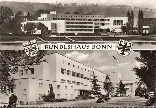 AK Bonn, Bundeshaus, VW-Käfer, couru en 1959
