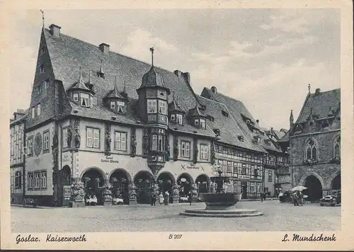 AK Goslar, Hotel Kaiserworth, L. Mundschenk, incurable