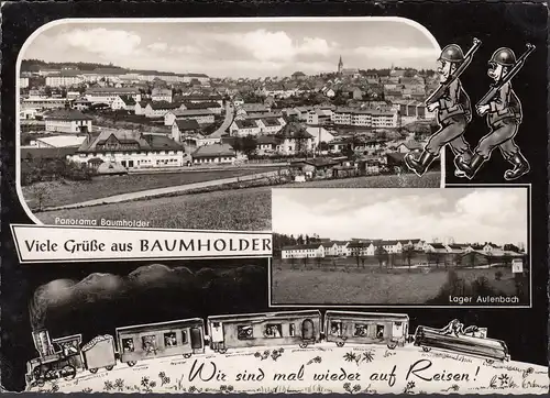 AK Baumholder, Lager Aulenbach, Panorama, gelaufen 1963