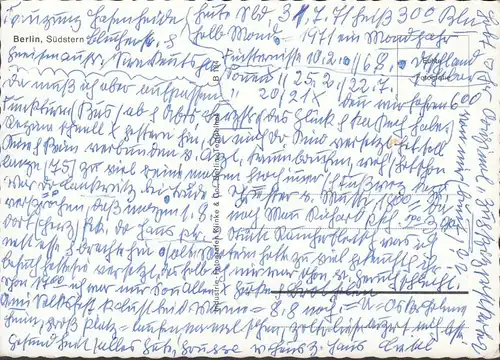 AK Berlin, Südstern, Kirche, ungelaufen- datiert 1971