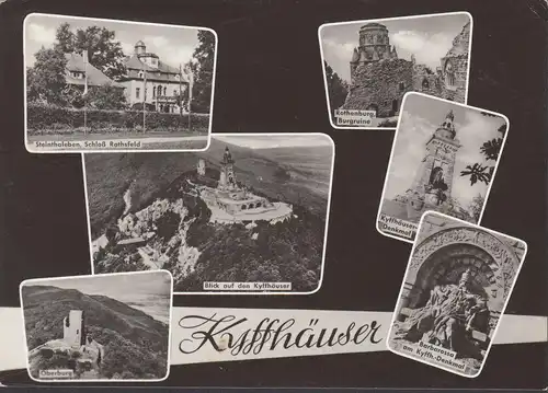AK Kyffhäuser, Schloß Rathsfeld, Burgruine, Denkmal, gelaufen 1966