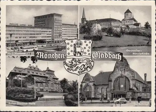 AK Mönchengladbach, Maison Westland, Bus, Eglise, Halle, Gare, Non-Filed
