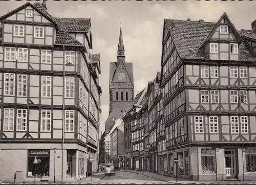 AK Hannover, Kramerstraße, Marktkirche, Antiquitäten, VW-T1, ungelaufen