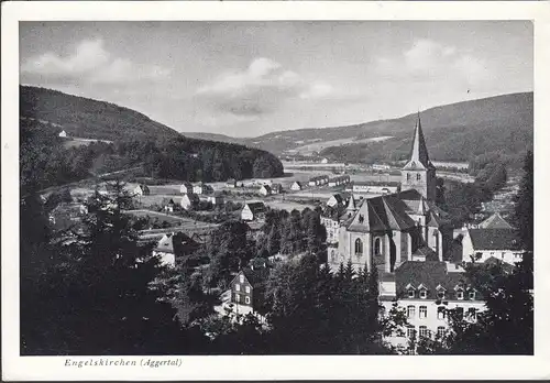 AK Engelskirchen, Stadtansicht, Kirche, ungelaufen