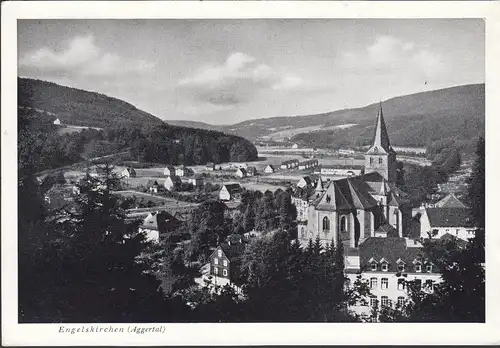 AK Engelskirchen, vue de ville, église, incurvée