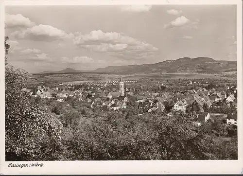 AK Balingen, vue de la ville, église, incurvée