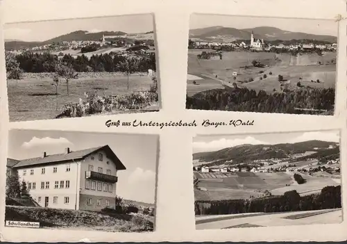 AK Untergriesbach, Schullandheim, Eglise, Vues de la ville, incurvée