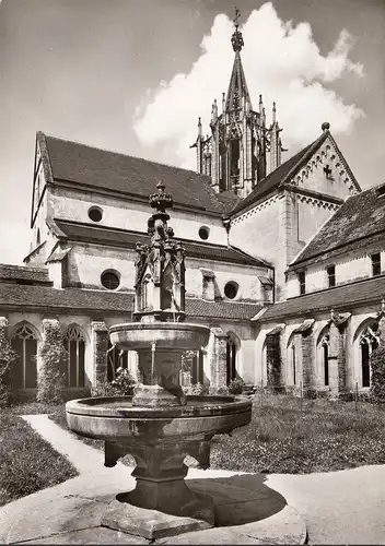 AK Bebenhausen, Klosterhof avec fontaine, incurable