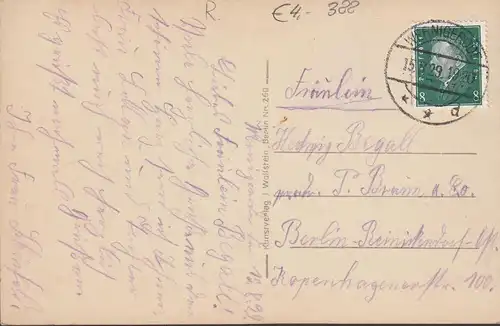 AK Wernigerode, Christianental, Eingang Oberförsterei, gelaufen 1929