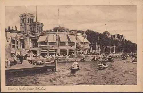 AK Hamburg-Uhlenhorst, Uhlenhorster Fährhaus, Ruderboote, gelaufen 1922