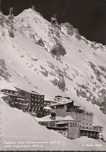 AK Garmisch-Partenkirchen, Zugspitze, Hotel Schneefernerhaus, gelaufen 1961