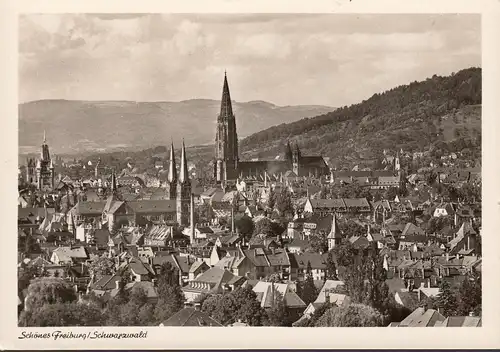 AK Fribourg, vue de la ville, églises, non-fuite