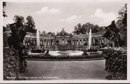 AK Bayreuth, Eremitage Schloß mit Wasserkünsten, gelaufen 1940