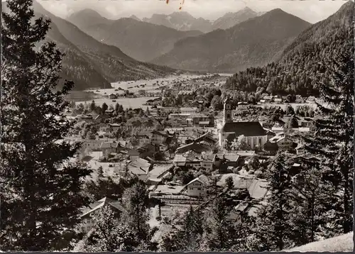 AK Mittenwald mit Tiroler Bergen, ungelaufen