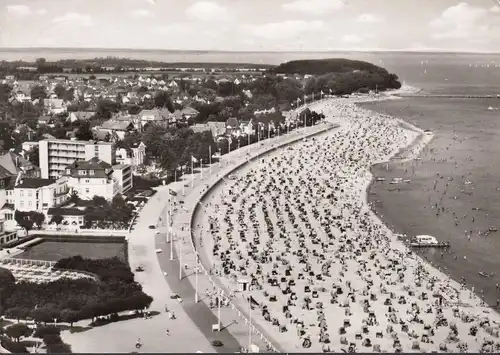 AK Travemünde, Hotels, Strand, Fliegeraufnahme, gelaufen 1969