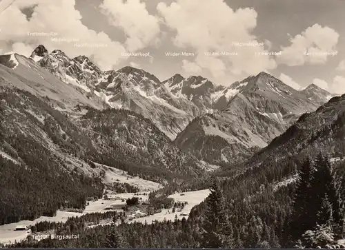 AK Oberstdorf, Birgsautal, Ferienlager der Naturfreundejugend, gelaufen 1958