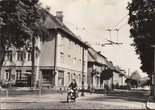 AK Potsdam, Babelsberg, Pestalozzistraße, Feinkost- Geschäft, Straßenansicht, gelaufen