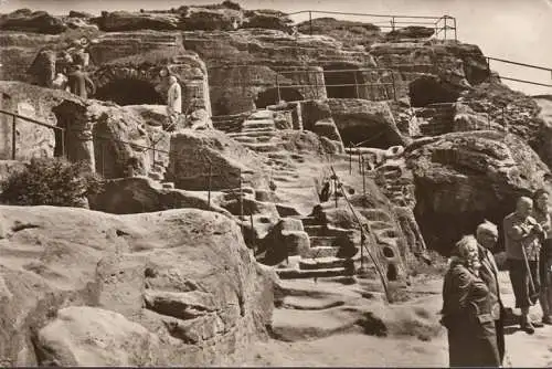 AK Blankenburg, Château Ruine de Regenstein, Visiteurs, couru en 1965