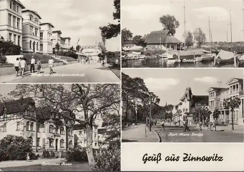 AK Zinnovitz, Am Boddan, Maison Baltische, Karl-Marx-Strasse, couru en 1973