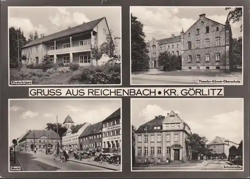 AK Reichenbach, lycée, crèche, marché, route scolaire, couru 1965
