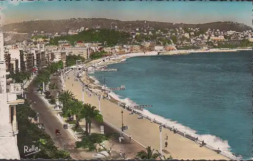 AK Nice, La Promenade des Aglais, gelaufen 1952