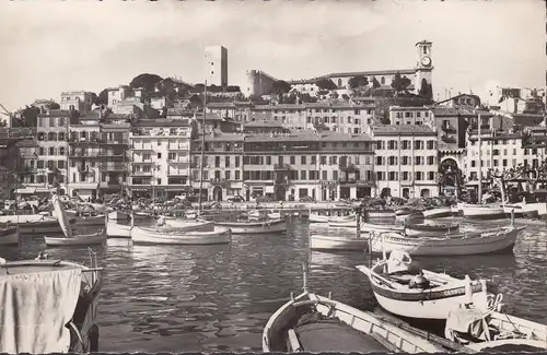 AK Cannes, Le port et le Suquet, ungelaufen