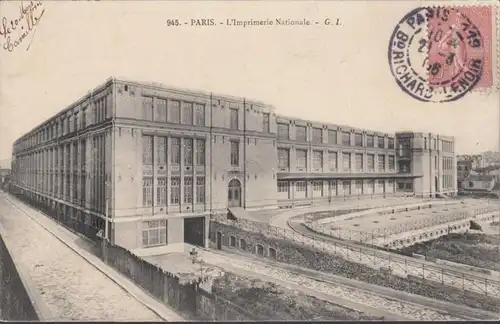 CPA Paris, L'Imprimerie National, circulé 1906