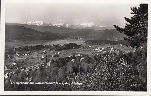 AK Krumpendorf mit Mittagskogel, gelaufen 1955