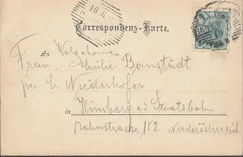 AK Innsbruck gegen Süden, gelaufen 1902