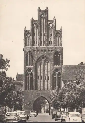 AK Neubrandenburg, Porte de Treptower, Carte photo, incurvée