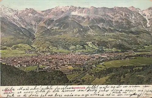 AK Innsbruck gegen Norden, gelaufen 1911