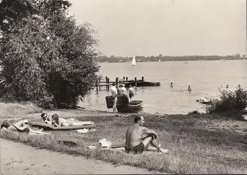 AK Goyatz au lac Schwielows, Pont de bateau, incurvé, non-roulé