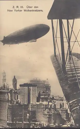 AK Zeppelin LZ 126 ZR 3, A propos de New York 1924, gratte-ciel, A. Gross, incurable