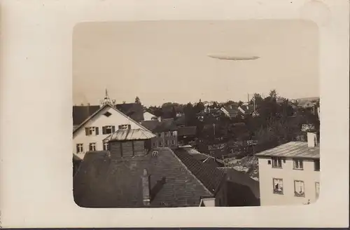 AK Friedrichshafen, Zeppelin LZ 126, ZR 3, A propos de Friedrichhaf , Ak de photo, incurvée