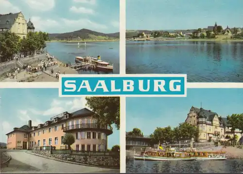 AK Saalburg, Dampferanlegestelle, Erholungsheim, Talsperre, ungelaufen