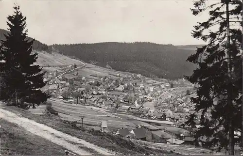 AK Manebach, Stadtansicht, Panoramaansicht, gelaufen 1961