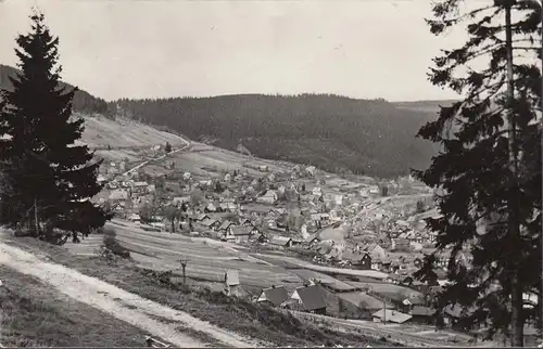 AK Manebach, vue sur la ville, panorama, couru 1961