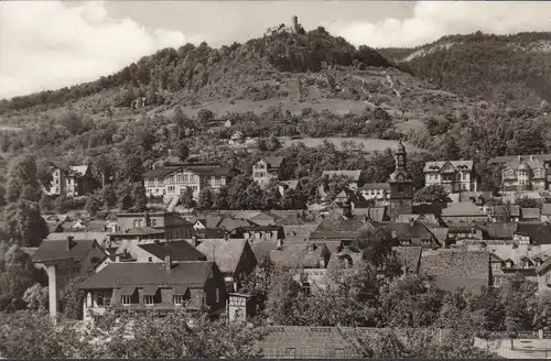 AK Bad Blankenburg, Stadtansicht, Burg Greifenstein, gelaufen 1970