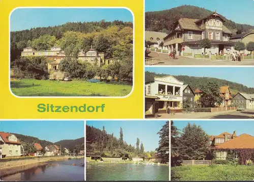 AK Sitzendorf, Hotel Bergterrasse, Erholungsheim Kirchner, Hauptstraße, Gaststätte, ungelaufen