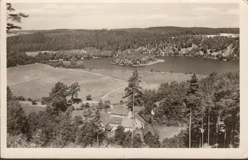 AK Weida, Aumatalsperre, Jugendherberge Philipp Müller, gelaufen 1958