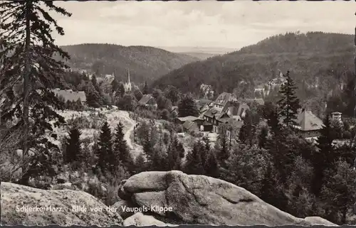 AK Schierke, Blick von der Vaupels Klippe, ungelaufen