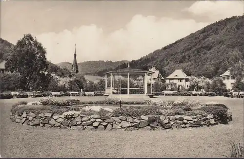 AK Ilfeld, Kuranlagen, Springbrunnen, gelaufen 1961