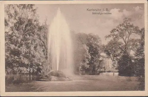 AK Karlsruhe, Schlossgartensee, inachevé