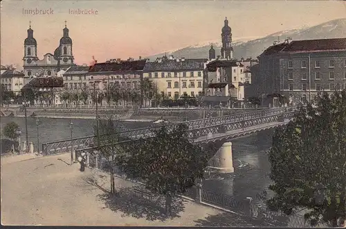 AK Innsbruck, Innbrücke, Stadtansicht, gelaufen 1906