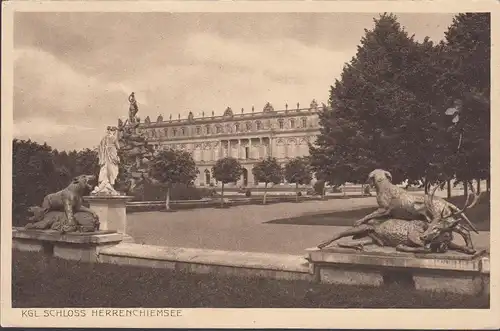 AK Chiemsee, île de l'Homme, château de la Mer de Millerchiem, couru en 1922