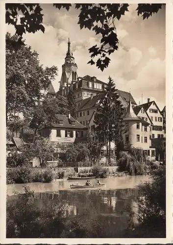AK Tübingen, Hölderlinturm mit Alter Aula, ungelaufen