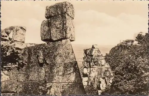 AK Thale, Bodetal, Place de danse avec rochers de César, incurvée