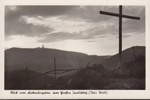 AK Blick vom Aschenbergstein zum Inselsberg, Berggasthof Stöhr, ungelaufen- datiert 1955