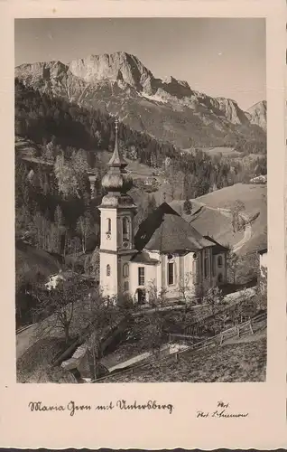 AK Berchtesgaden, Maria Gern avec Untersberg, inachevé