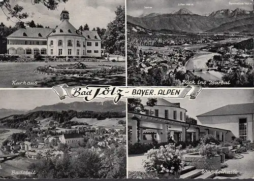 AK Bad Tölz, Kurhaus, Wandelhalle, Badeteil, gelaufen 1965